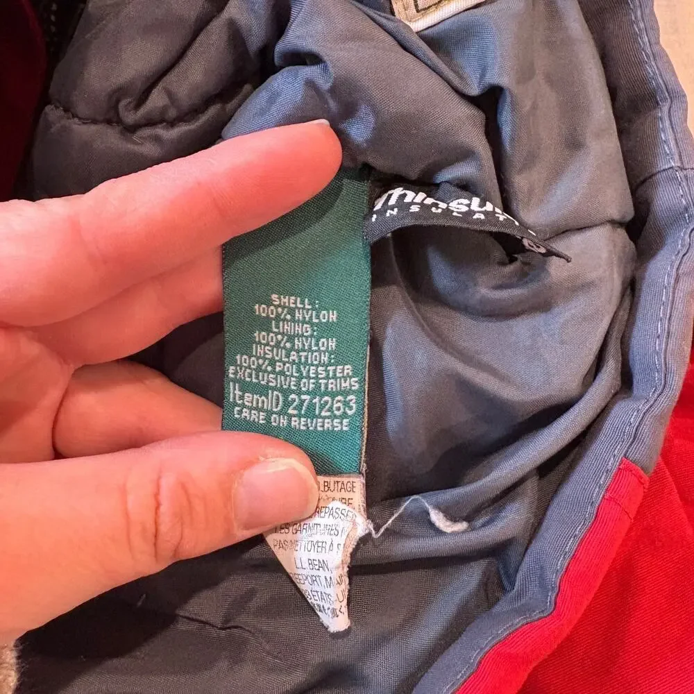 LL Bean Thinsulate Toddler Jacket Grow Cuffs Winter Coat 2T Unisex